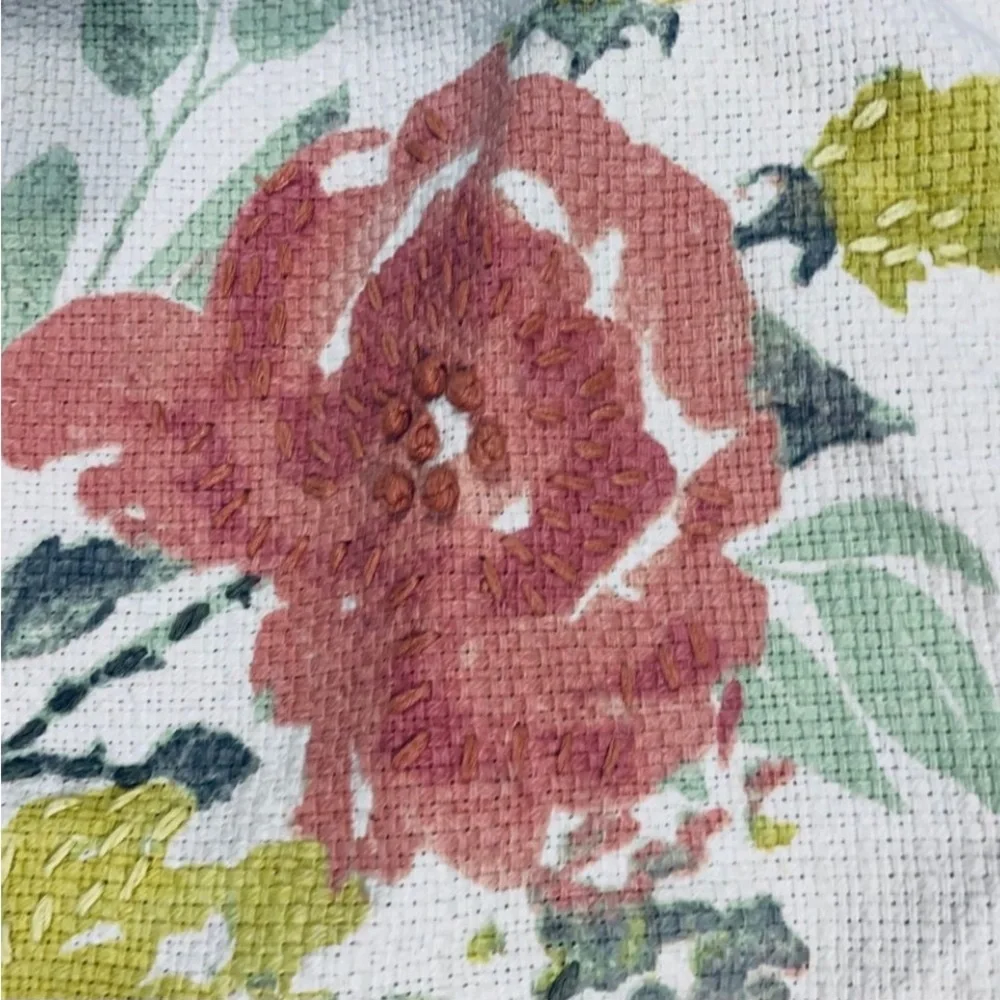 Cynthia Rowley Cotton Floral Pillow Sham W/Tassel 
Love on flip side - Picture 8 of 16